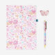 NOTEBOOK FLOWERS A5 W MAGNETIC BOOKMARK AND PEN