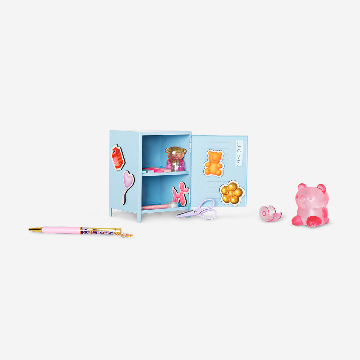 LOCKER MINI SQUARED METAL FOR DESK W. MAGNETS