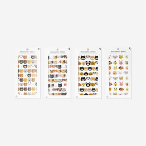 STICKER SHEET PAPER ANIMAL FACES ASSORTED