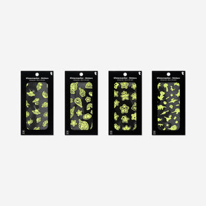 STICKER SHEET GLOW IN THE DARK ASSORTED