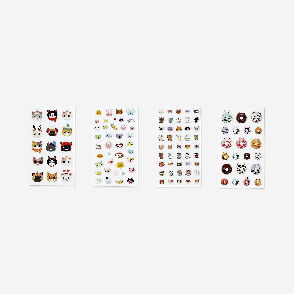 Sevimli İkonlar Kabarık Sticker Seti