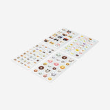 Sevimli İkonlar Kabarık Sticker Seti