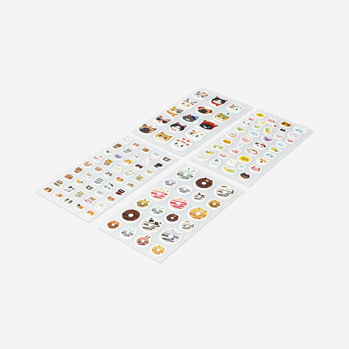 Sevimli İkonlar Kabarık Sticker Seti