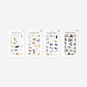 STICKER SHEET VELVET CUTE ANIMALS ASSORTED