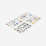 STICKER SHEET VELVET CUTE ANIMALS ASSORTED