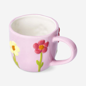 MUG WITH HANDEL FLOWERS EMBOSSED