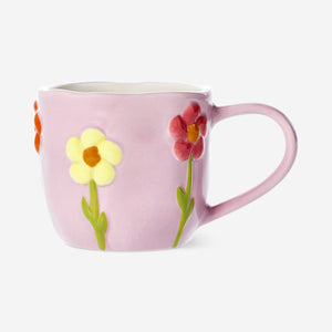 MUG WITH HANDEL FLOWERS EMBOSSED