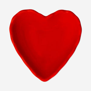 Kalp Şeklinde Büyük Seramik Tabak