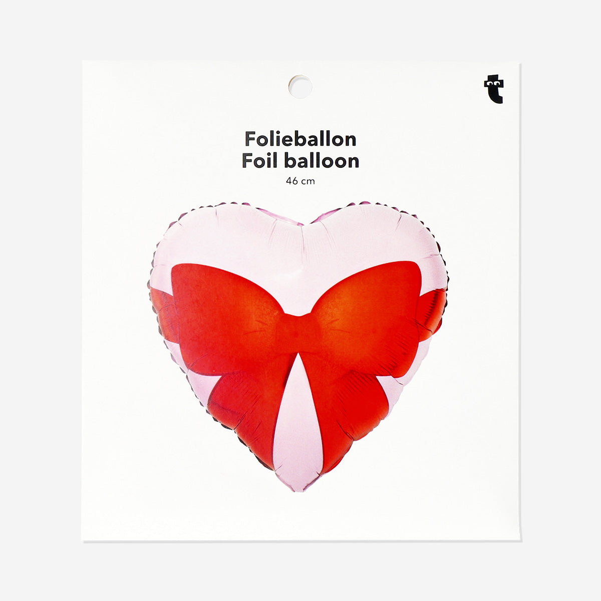 Kurdele Detaylı Kalp Şekilli Folyo Balon