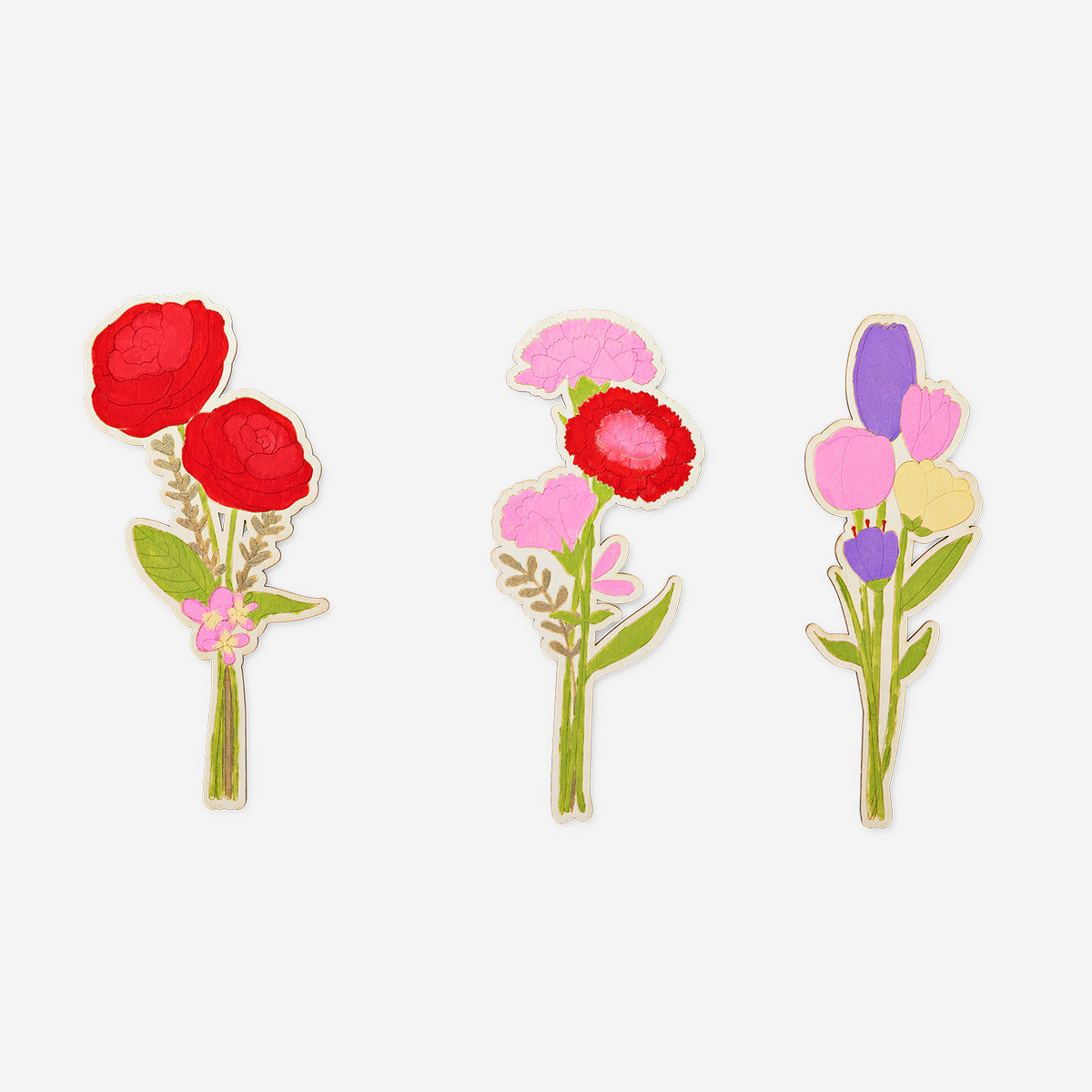 Kendin Boya Ahşap Çiçekler