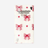 TISSUE 3 LAYER VALENTINE BOW PRINT 10PCS