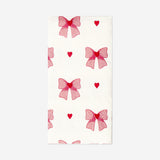 TISSUE 3 LAYER VALENTINE BOW PRINT 10PCS