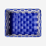 BASKET WOVEN 10X14X18 CM BLUE