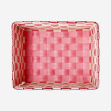 BASKET WOVEN 10X14X18 CM PINK
