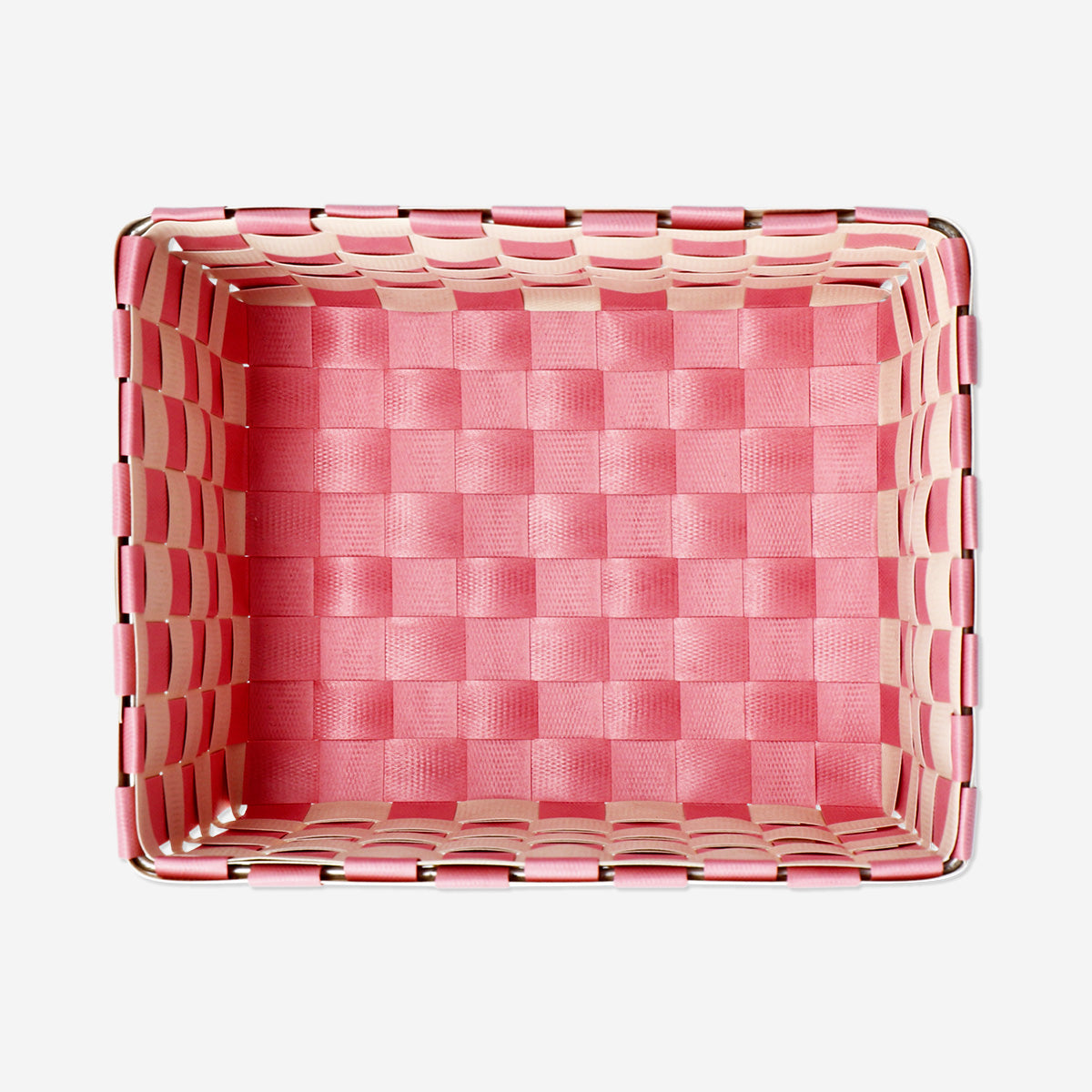 BASKET WOVEN 10X14X18 CM PINK