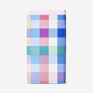 Mavi Kareli Büyük Metal Kutu