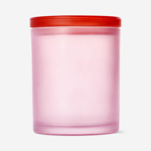 GLASS JAR FROSTED GLASS PINK