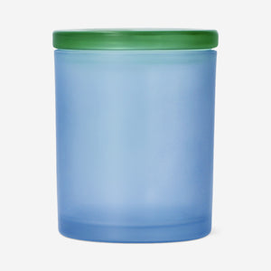 GLASS JAR FROSTED GLASS GREEN