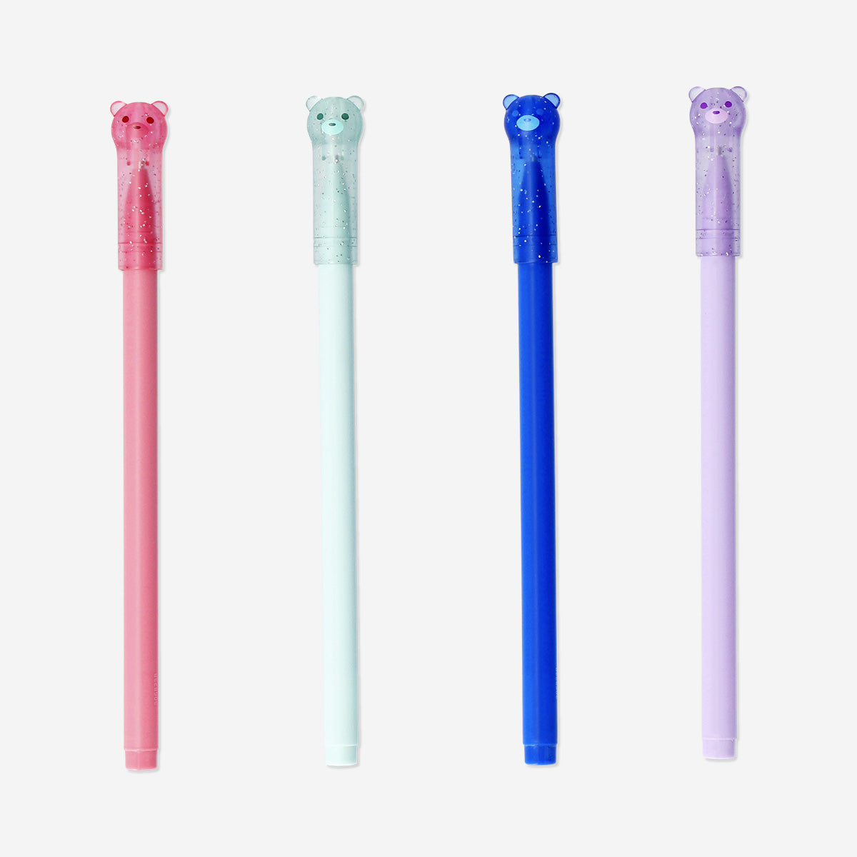 PEN GEL GLITTER BEAR 4 PCS
