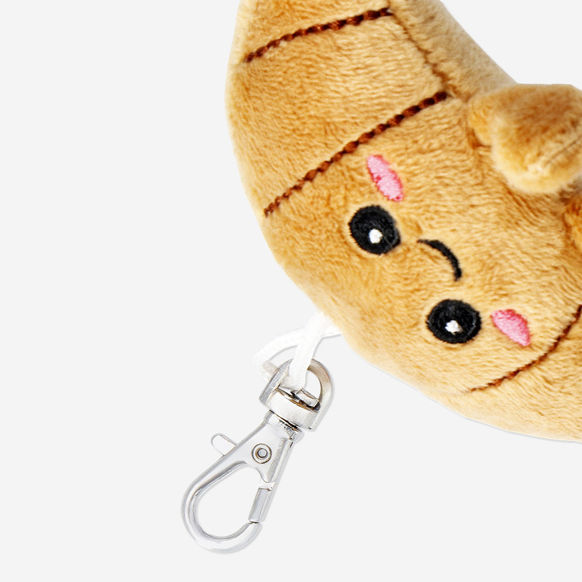 TEDDY DANISH CROISSANT KEYCHAIN