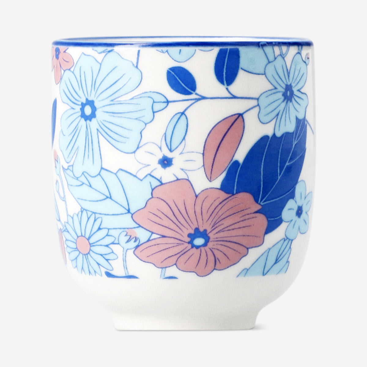 Mavi Çiçekli Seramik Yumurtalık