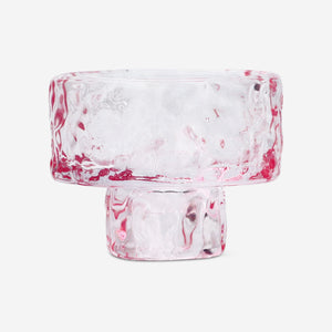 REVERSIBLE GLASS CANDLE & TEALIGHT HOLDER PINK