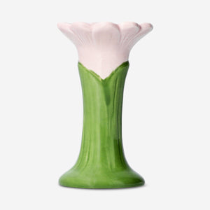 CANDLE HOLDER CERAMIC FLOWER SHAPED W BEE