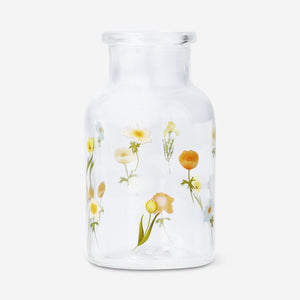 VASE GLASS H: 10CM W PRINT