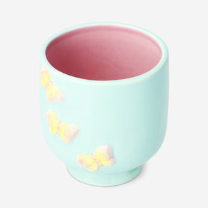 VASE CERAMIC GLAZE W PRINT