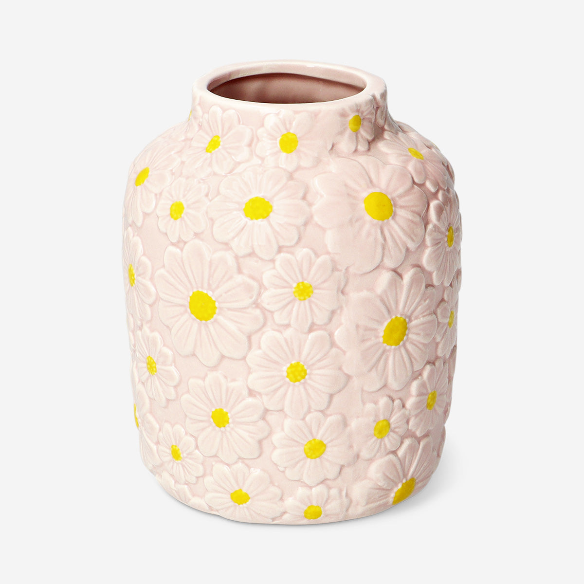 VASE FLOWER DIA 12CM H: 15CM PURPLE