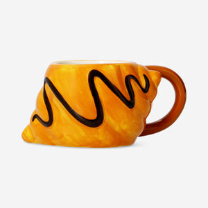 MUG WITH HANDLE SHAPED AS CROISSANT