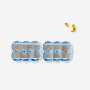 PILL ORGANISER BUBLE W DIVIDERS INSIDE