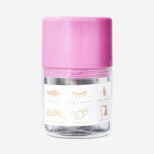 BOTTLES FOR TRAVEL 50ML 4PCS IN CASE W LID + STICKERS