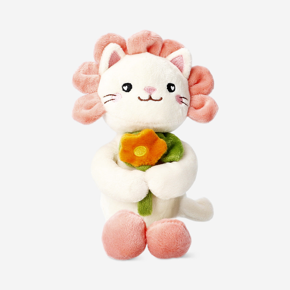 TEDDY CAT DRESSED AS FLOWER 25CM