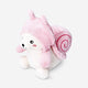 TEDDY BEAR DRESSED AS SNAIL PINK 15CM