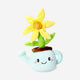 TEDDY DAFFODIL IN WATERING CAN 25CM