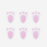 Bunny footprint floor stickers - 16 cm