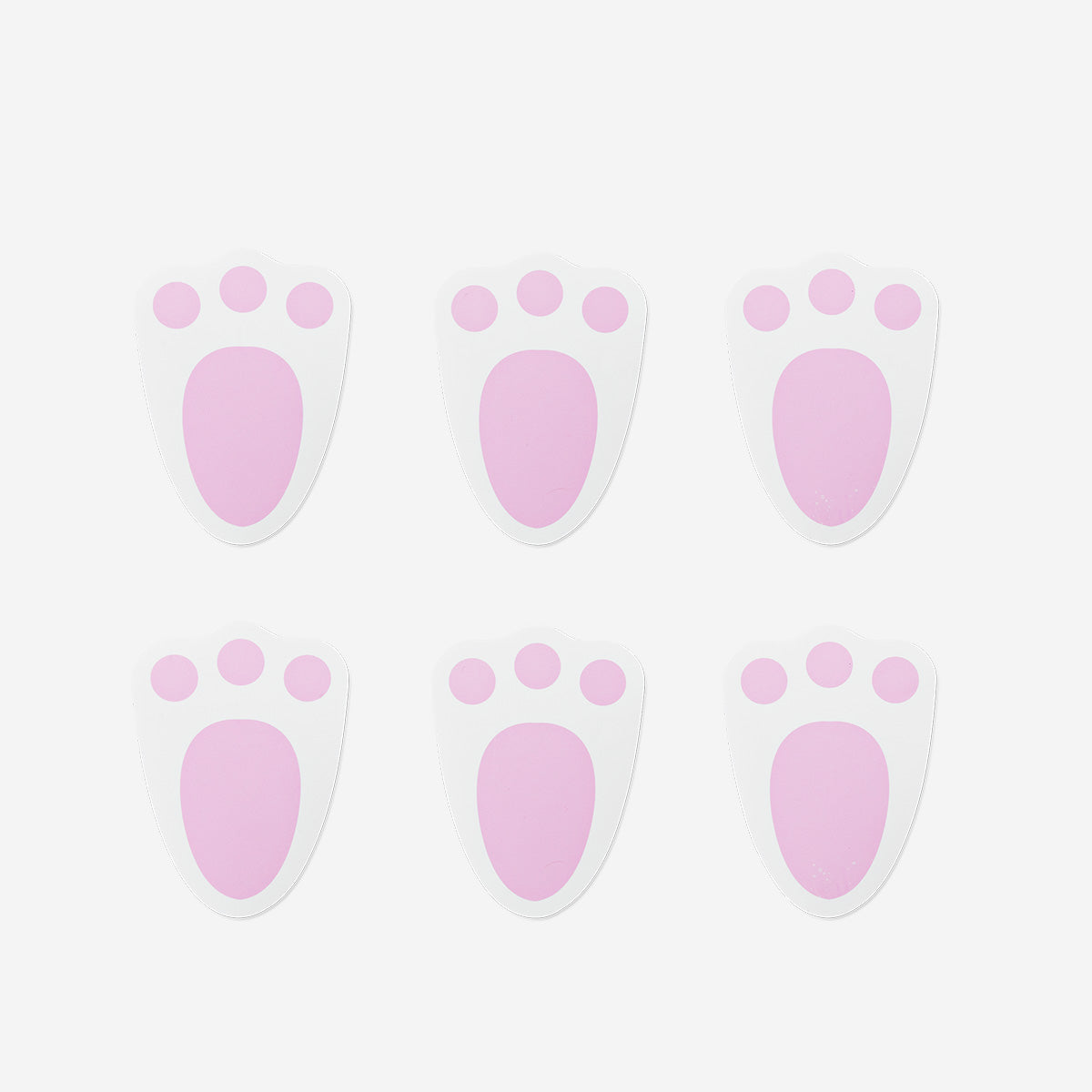 Bunny footprint floor stickers - 16 cm