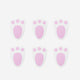 Bunny footprint floor stickers - 16 cm
