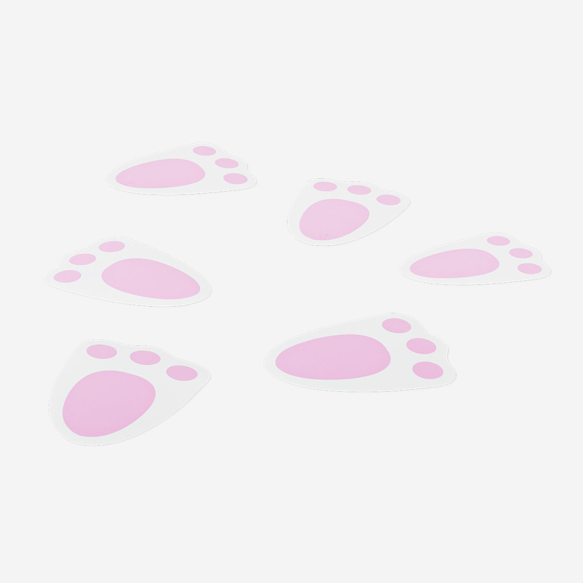 Bunny footprint floor stickers - 16 cm