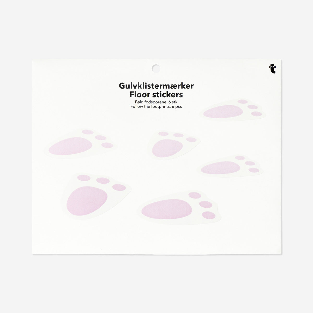 Bunny footprint floor stickers - 16 cm