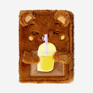 Ayıcık Şekilli Kahverengi Peluş Defter A5