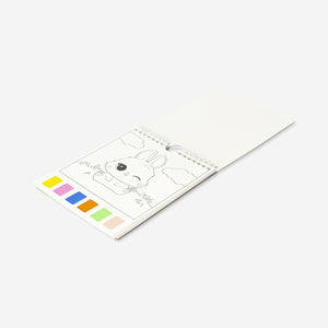 Watercolouring cards with paintbrush