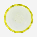 Frosted yellow glass egg cup
