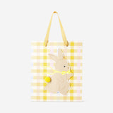 Gingham gift bag with bunny