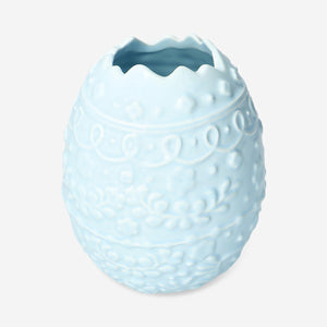 Yumurta Şeklinde Mavi Seramik Vazo