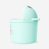 Green cat push bin