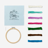 Embroidery kit - Bookshelf motif