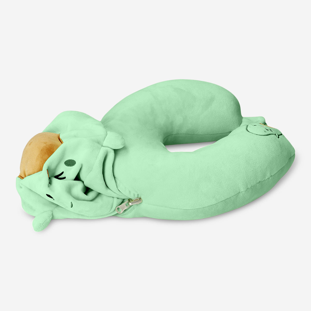 2-in-1 kids avocado travel pillow