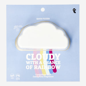 Cloud-shaped candyfloss bath fizzer